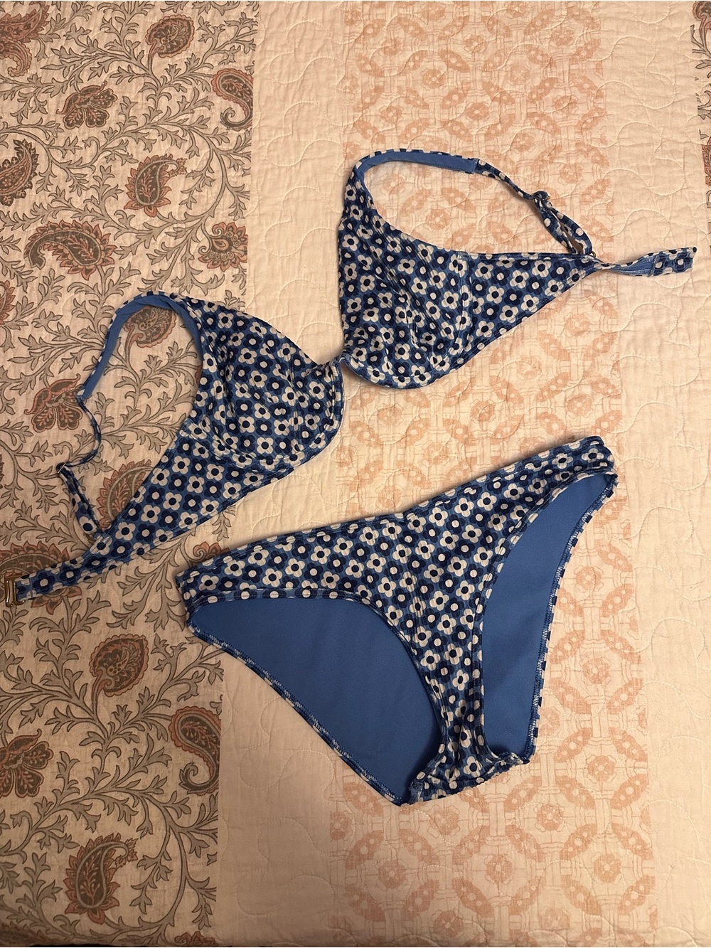Hollister Blue Floral Bikini
